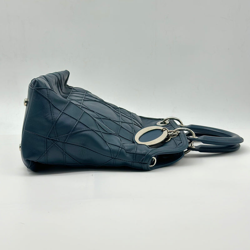 Dior Granville Leather Bag Dark Blue