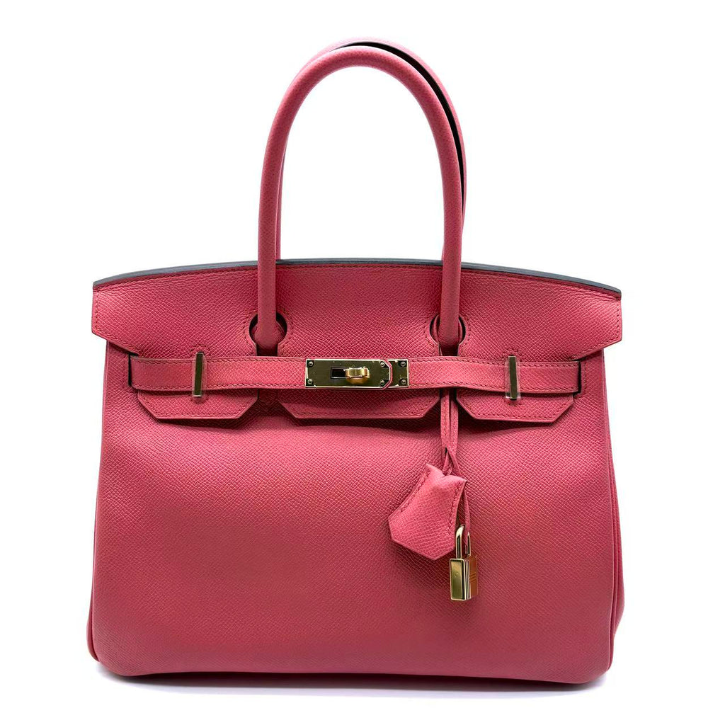 Birkin 30 Handbag Flamingo Epsom with Gold Hardware