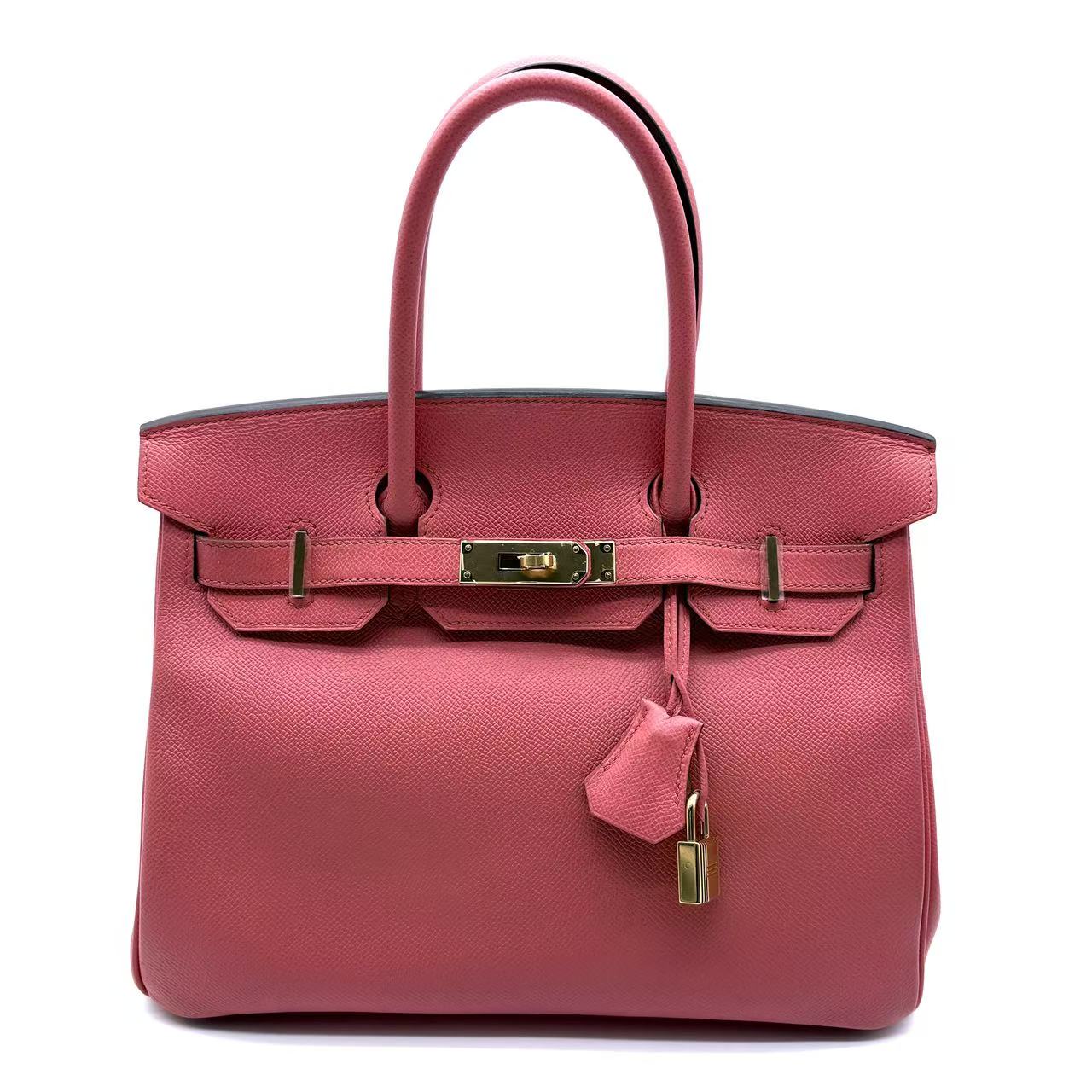 Birkin 30 Handbag Flamingo Epsom with Gold Hardware