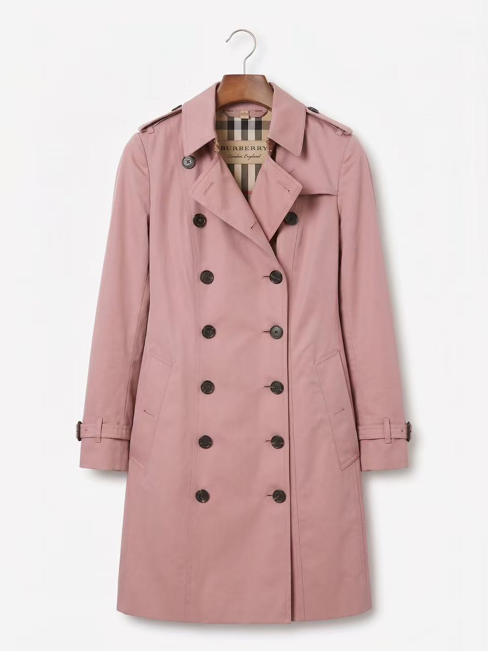 Burberry Leather Trim Cotton Gabardine Trench Coat Twins LDJ6823