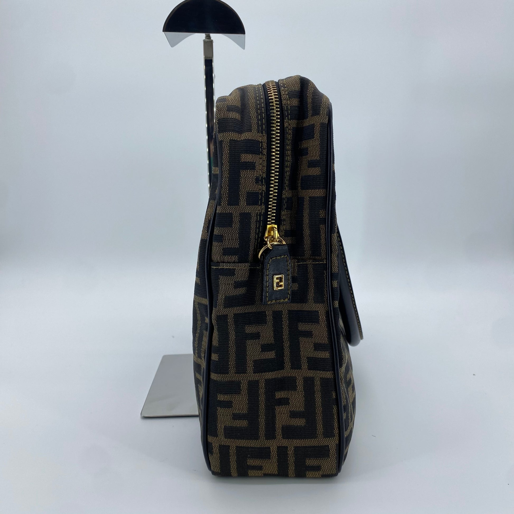 Vintage Zucca Handle Messenger Bag