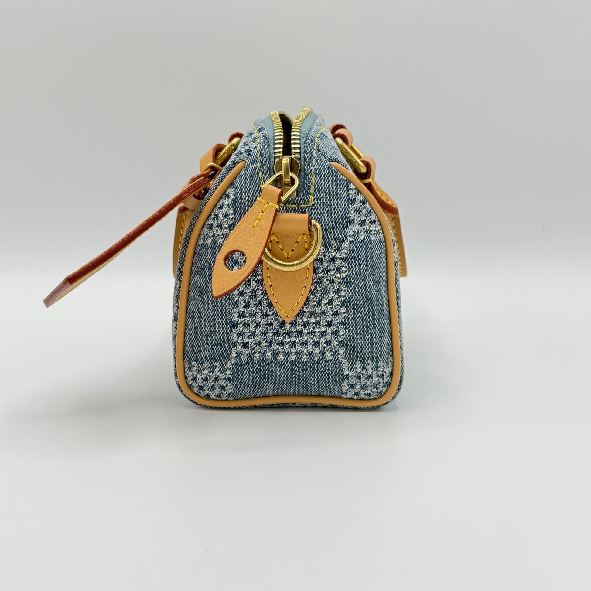 Speedy Bandouliere Bag 3D Damier Giant Denim 18