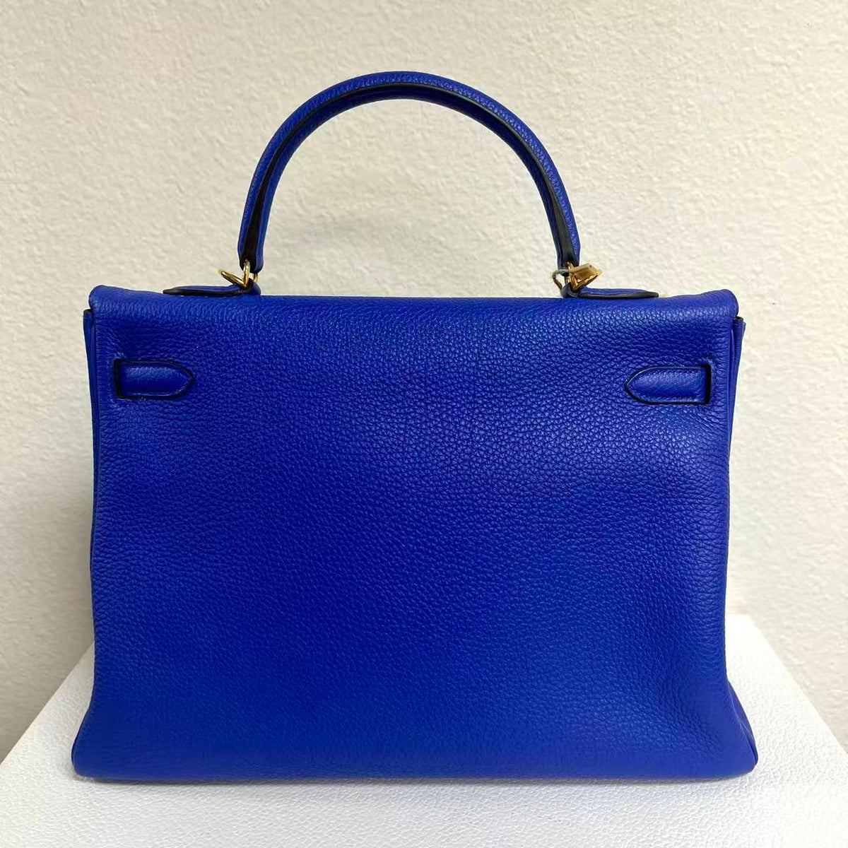 Kelly Handbag Bleu Electrique Togo with Gold Hardware 35 LDM-1939