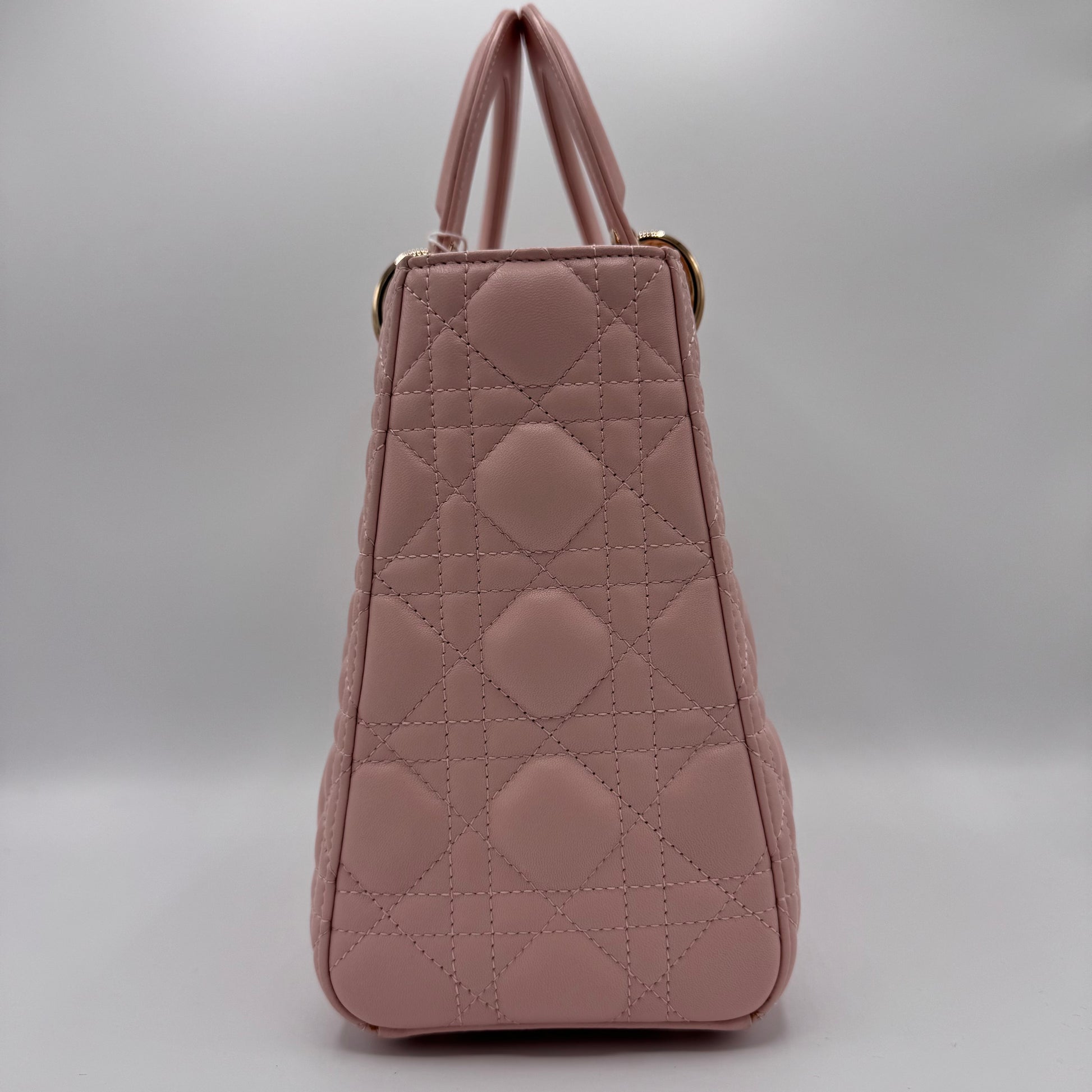 Christian Dior - Pearly Lambskin Cannage Lady Dior Lotus