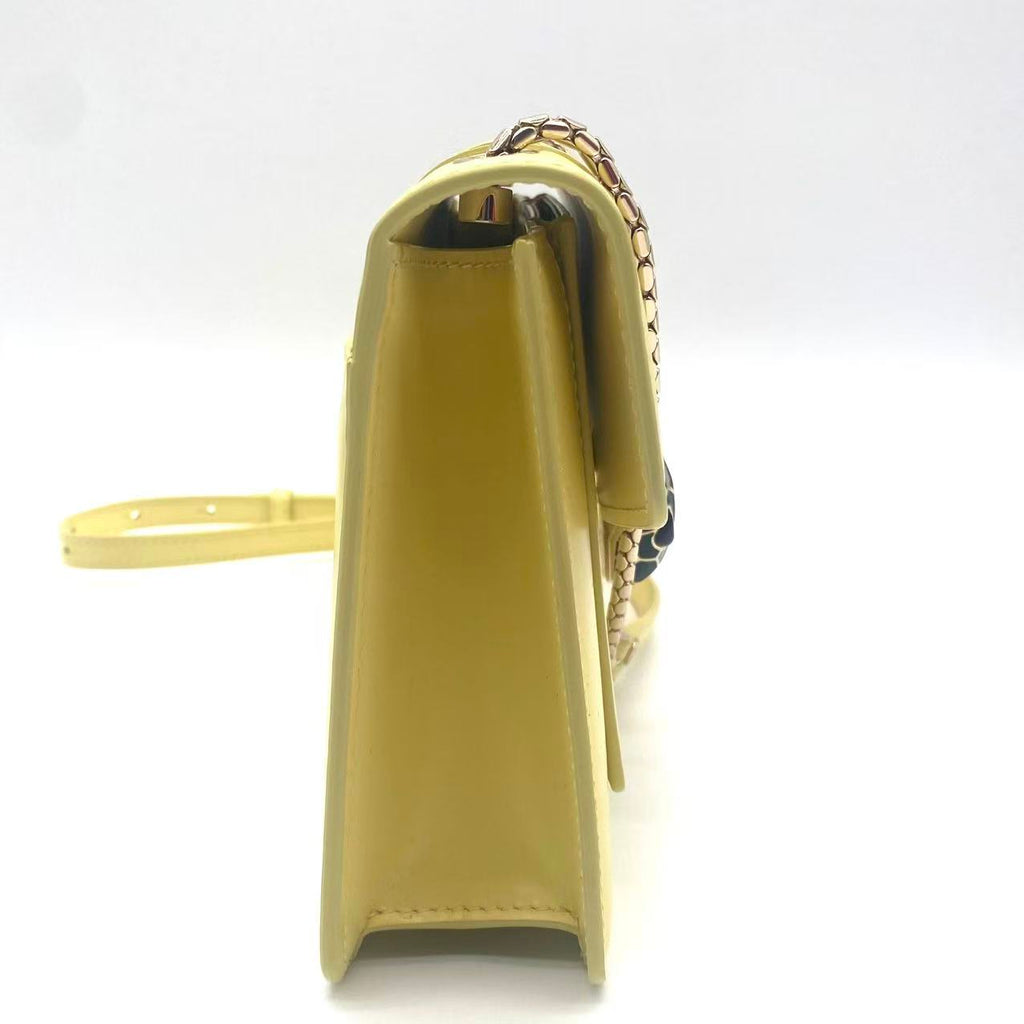 Calfskin Serpenti Forever Shoulder Bag Yellow