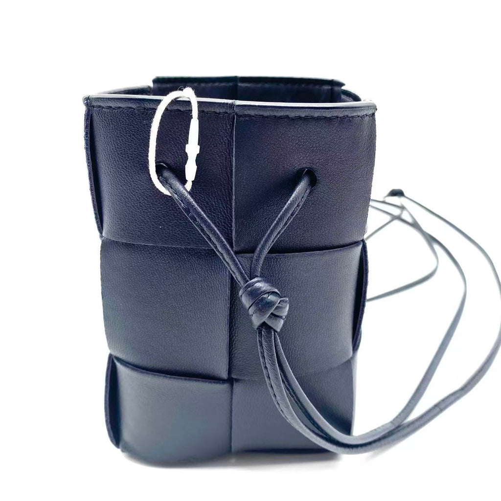 Cassette Phone Holder Maxi Intrecciato Leather crossbody bag