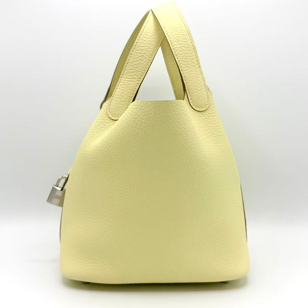 Picotin 18 Lock Bag Clemence Jaune Poussin