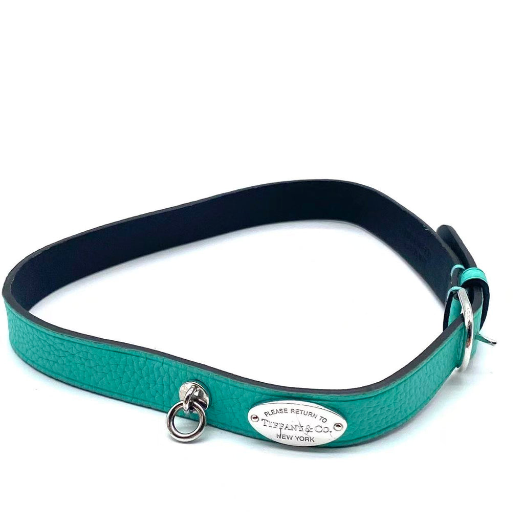 Blue Leather Double Wrap Bracelet