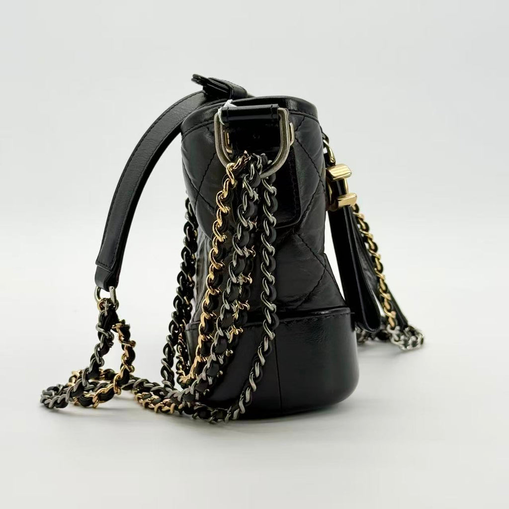 Gabrielle Hobo Quilted Aged Calfskin Small