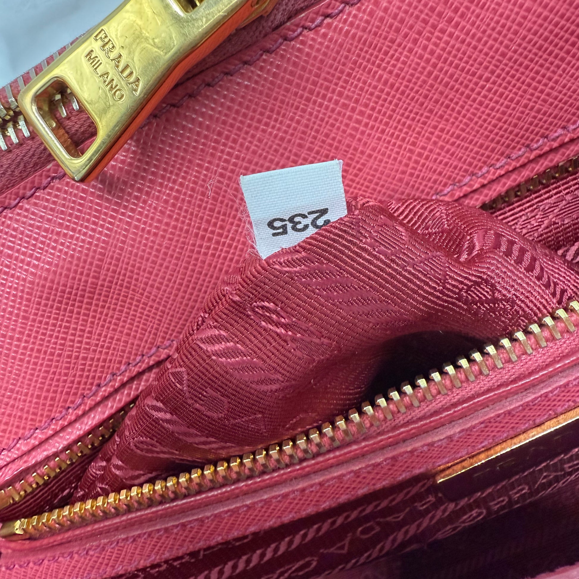 Double Zip Lux Tote Saffiano Leather Medium Twins