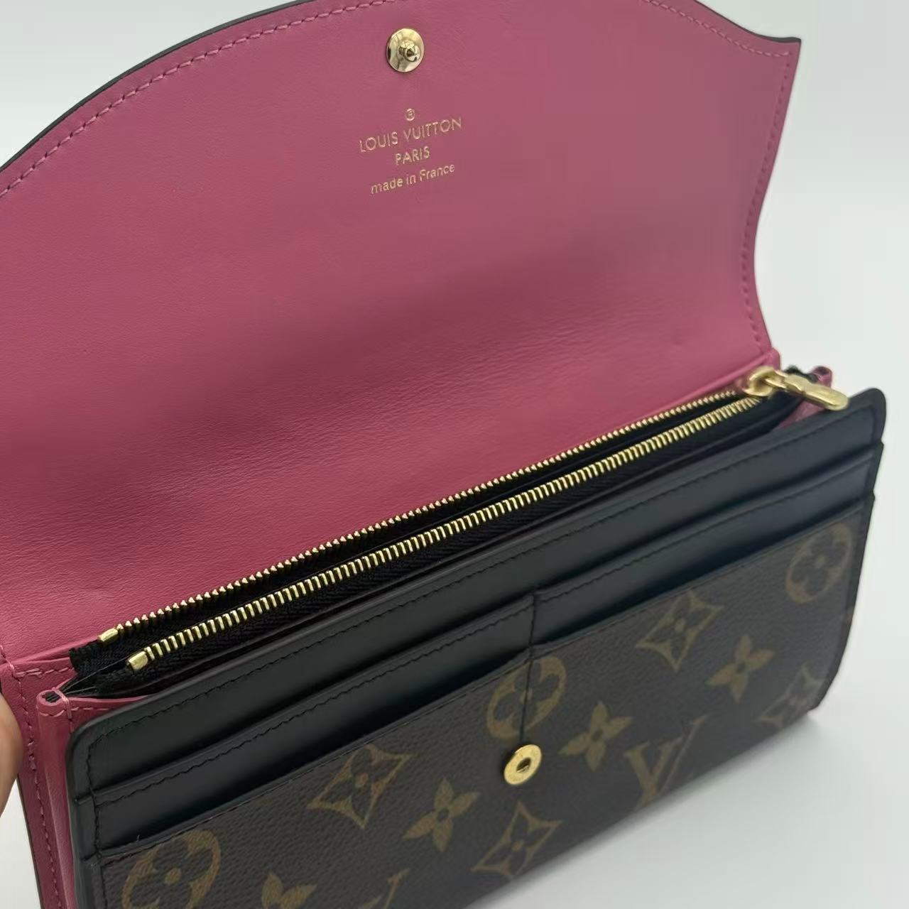 Sarah Tuileries Wallet Monogram Canvas and Leather