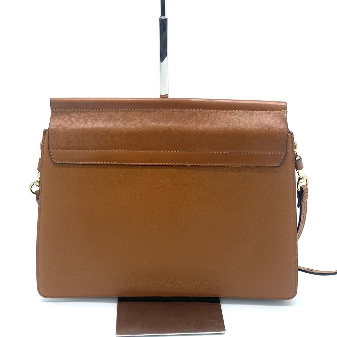 Chole Goatskin Medium Faye Shoulder Bag Caramel