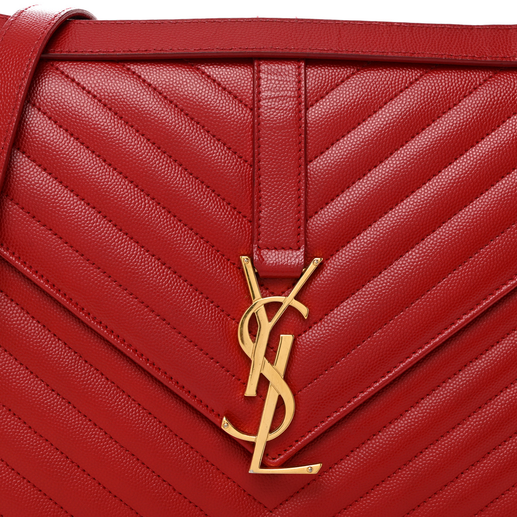 Classic Monogram Envelope Satchel Matelasse Chevron Leather Large Twins