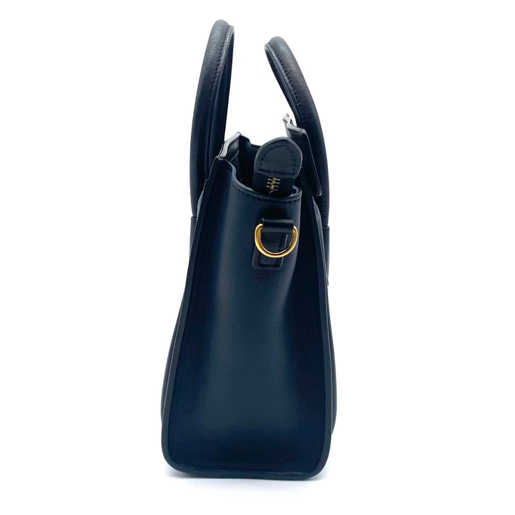 Tri Color Leather Nano Luggage Tote