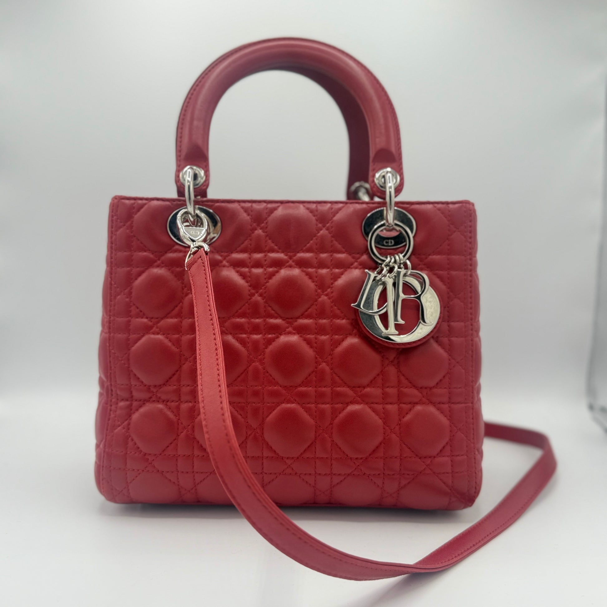 Lady Dior Bag Cannage Quilt Lambskin Medium