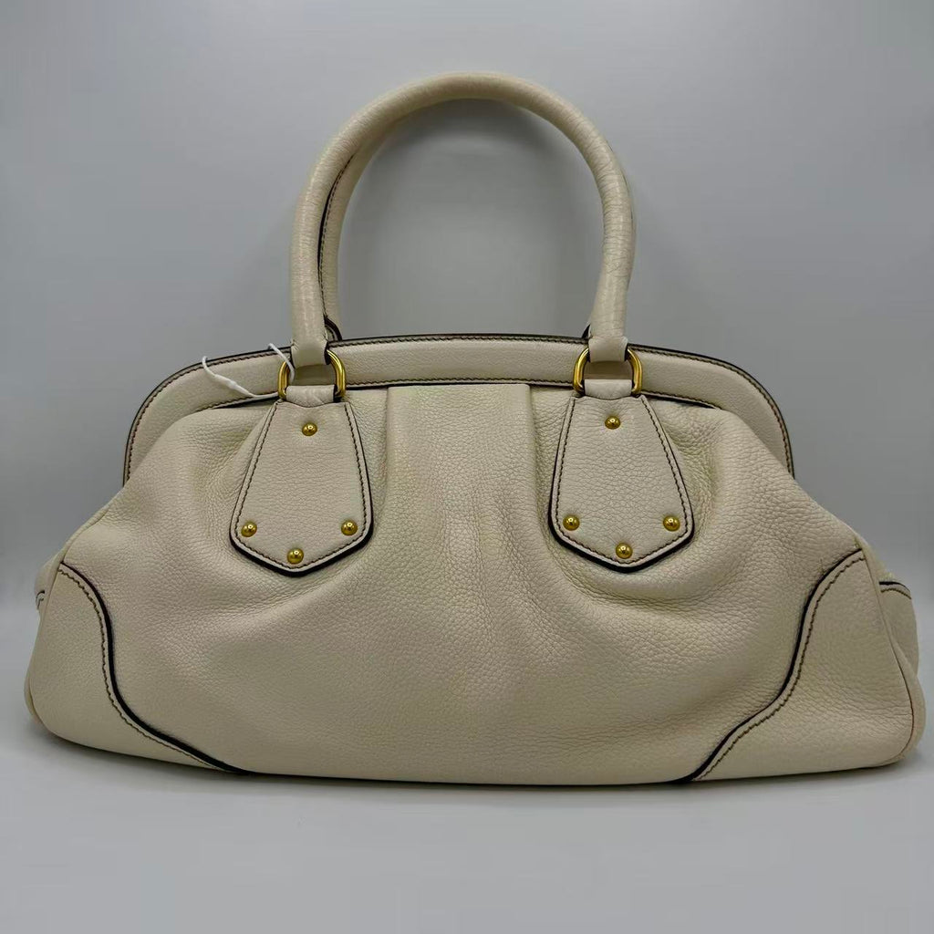  Vitello Daino Leather Shoulder Bags Frame Satchel