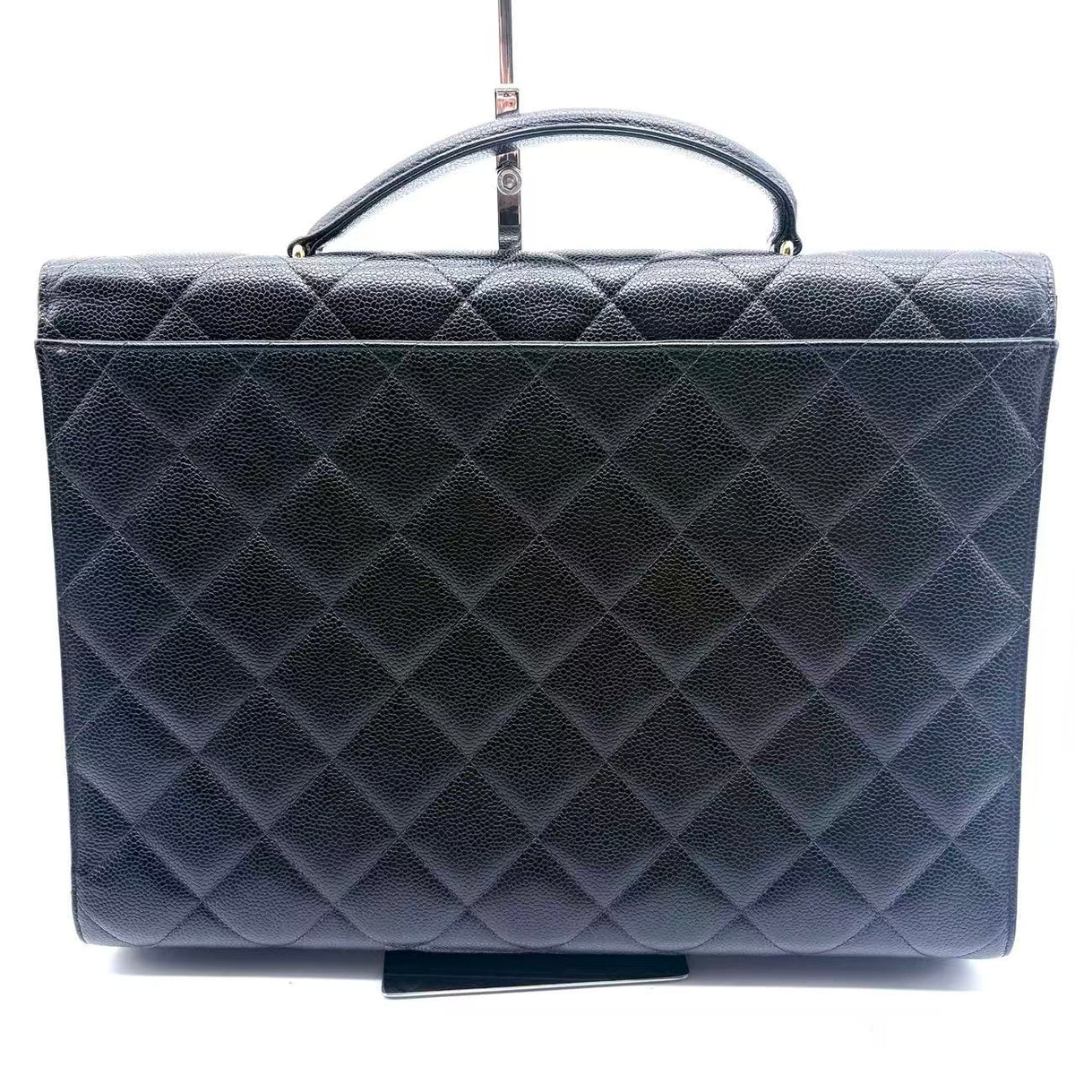 Vintage Business Bag Leather Matelasse Black Briefcase CC Bag