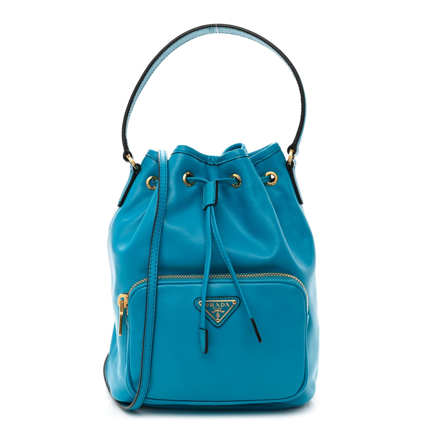 Light Calf Mini Bucket Crossbody Bag Voyage twins