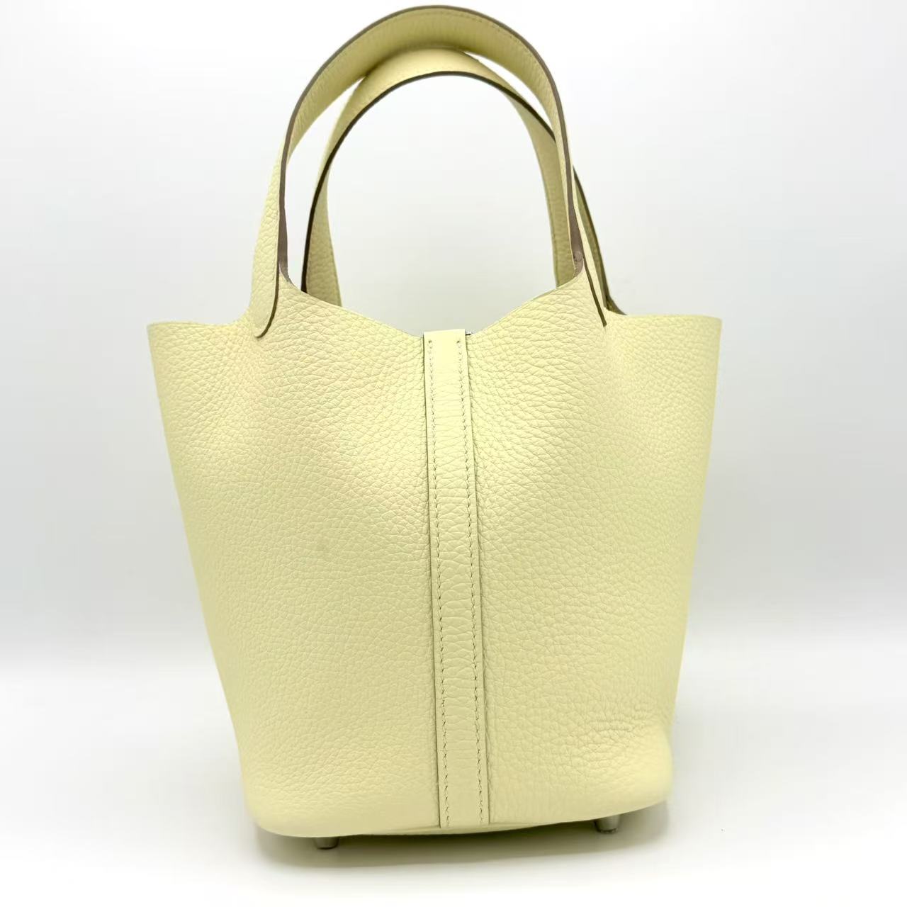 Picotin 18 Lock Bag Clemence Jaune Poussin