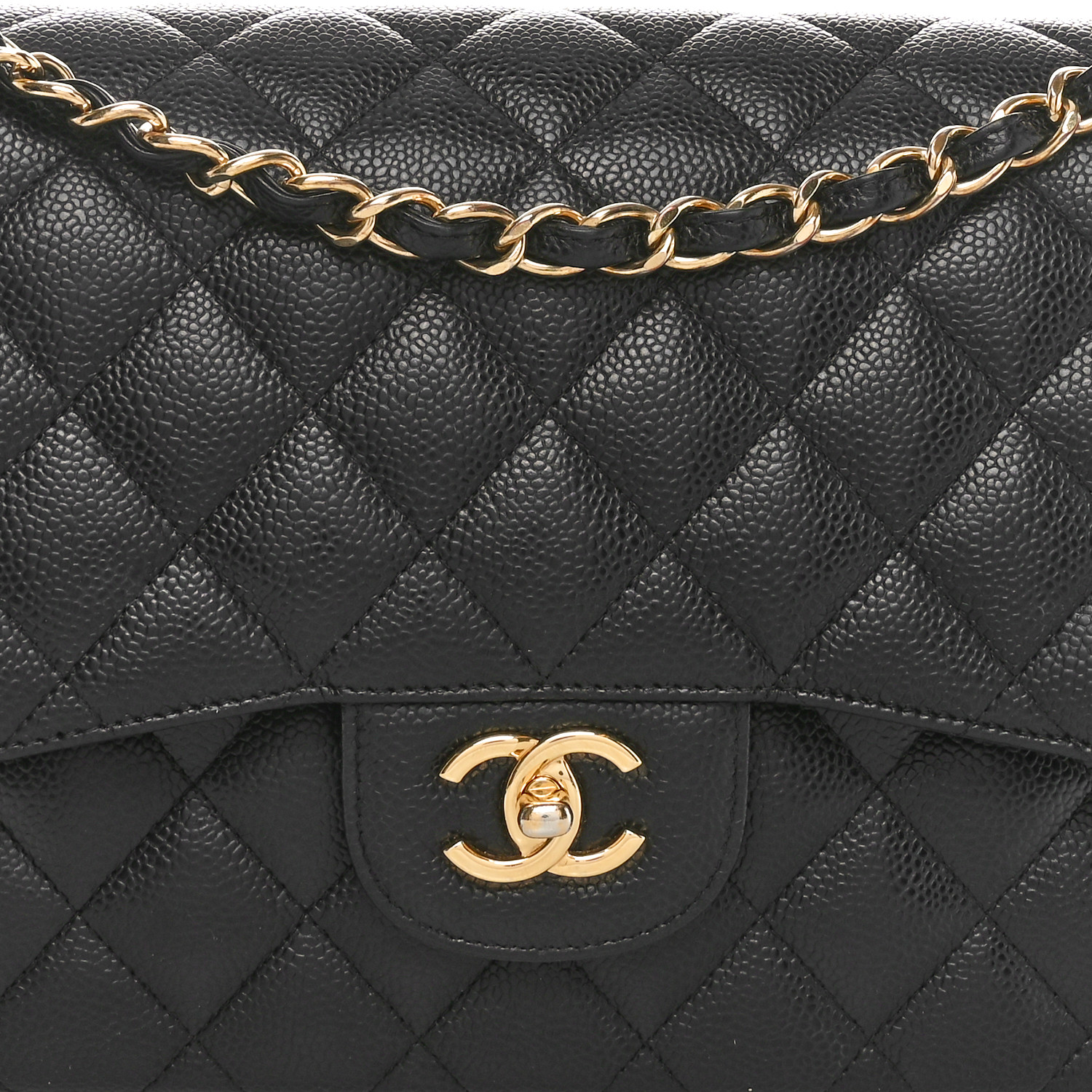 Vintage Classic Double Flap Bag Quilted Caviar Jumbo Twins