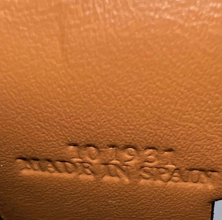 Loewe Soft Calfskin Heel Saddle Bag Tan B24719