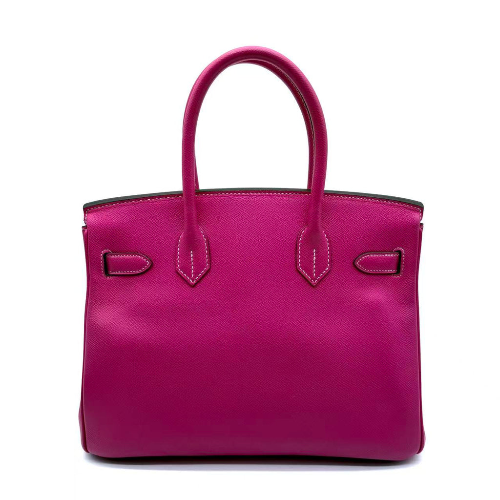 Birkin 30 Handbag Rose Mexico Epsom with Palladium Hardware