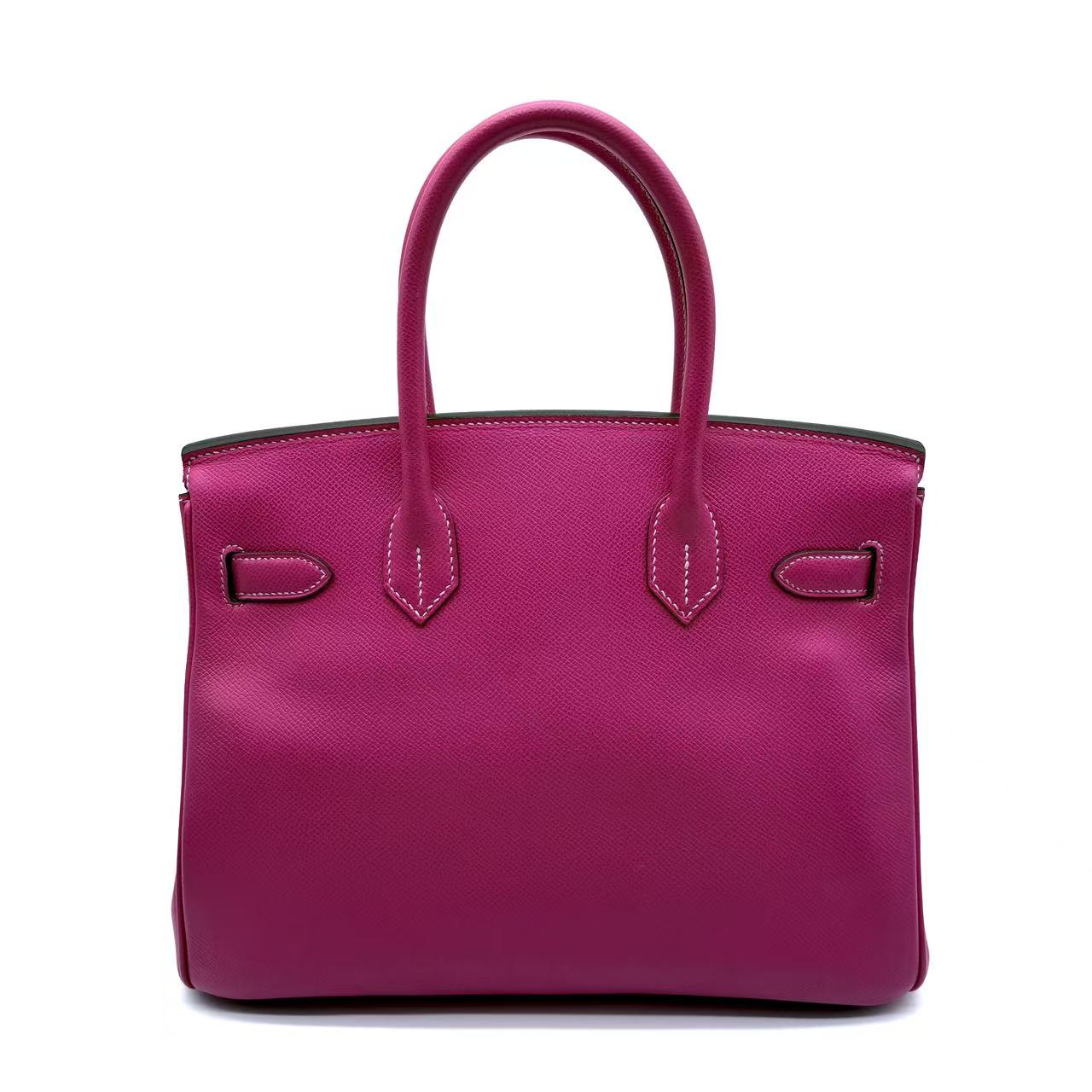 Birkin 30 Handbag Rose Mexico Epsom with Palladium Hardware