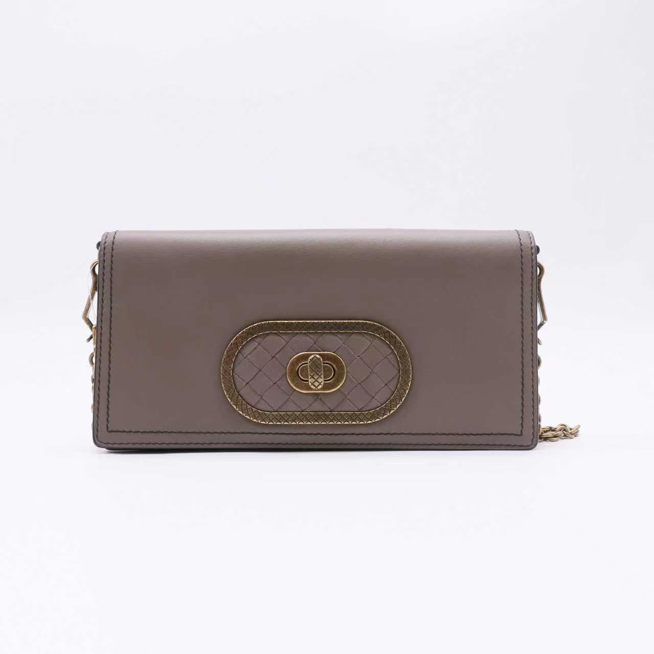 Bottega Veneta Nappa Intrecciato Ellittica Chain Wallet twins LDJ5138