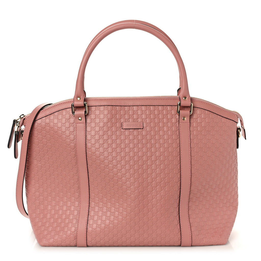 Soft Microguccissima Large Dome Satchel Soft Pink twins