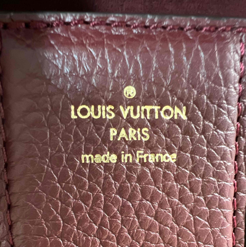 Louis Vuitton Damier Ebene Cuir Taurillon Wight Bag B24474