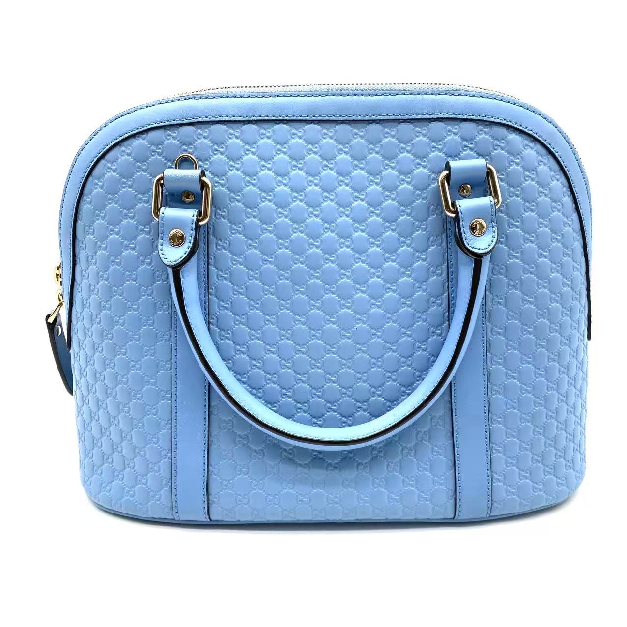 Gucci Blue leather microguccissima dome bag
