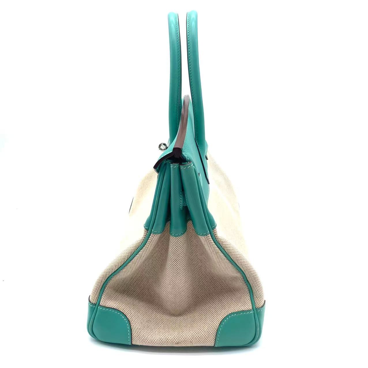 Birkin 35 Lagoon Swift And Toile