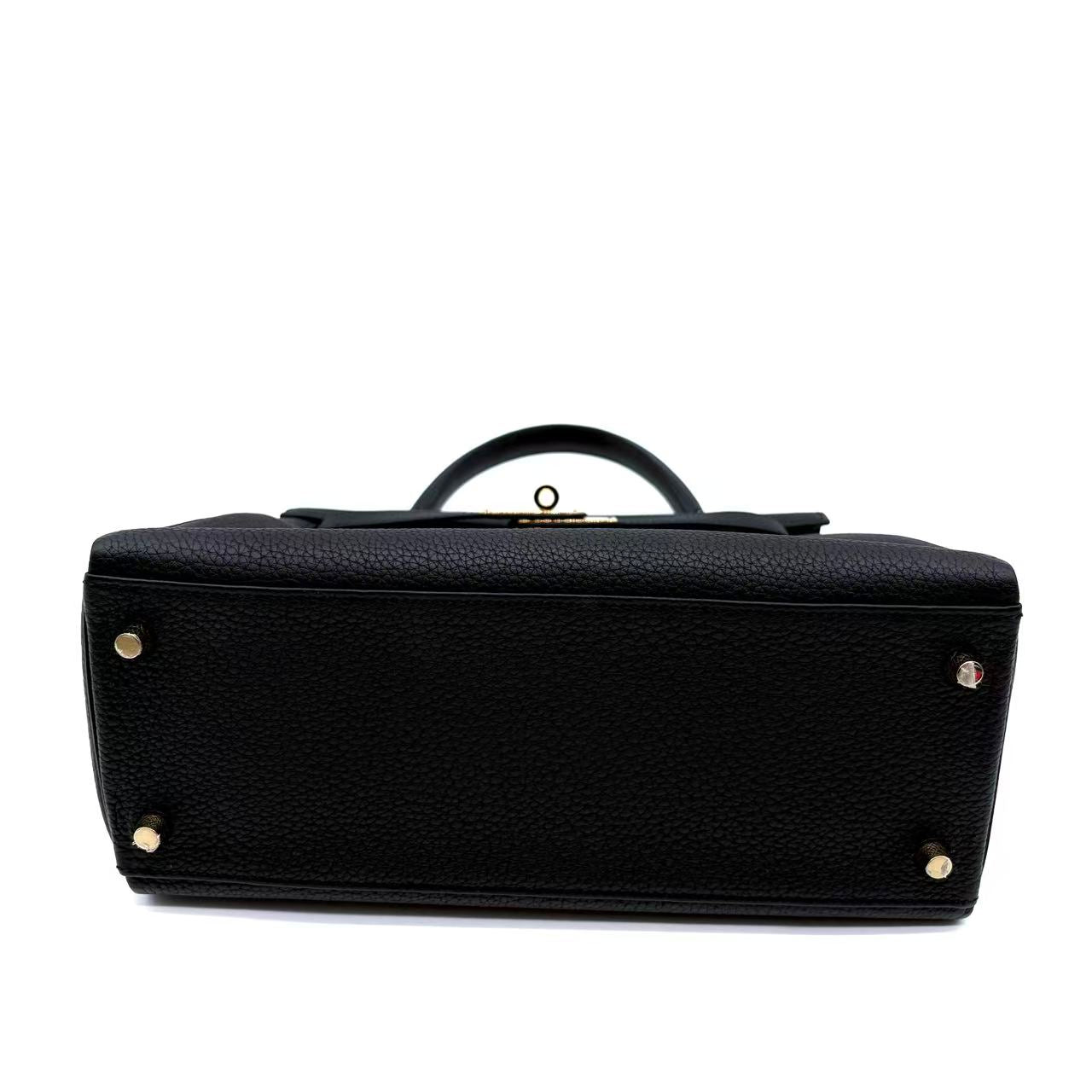 Kelly Handbag Black Epsom with Gold Hardware 28