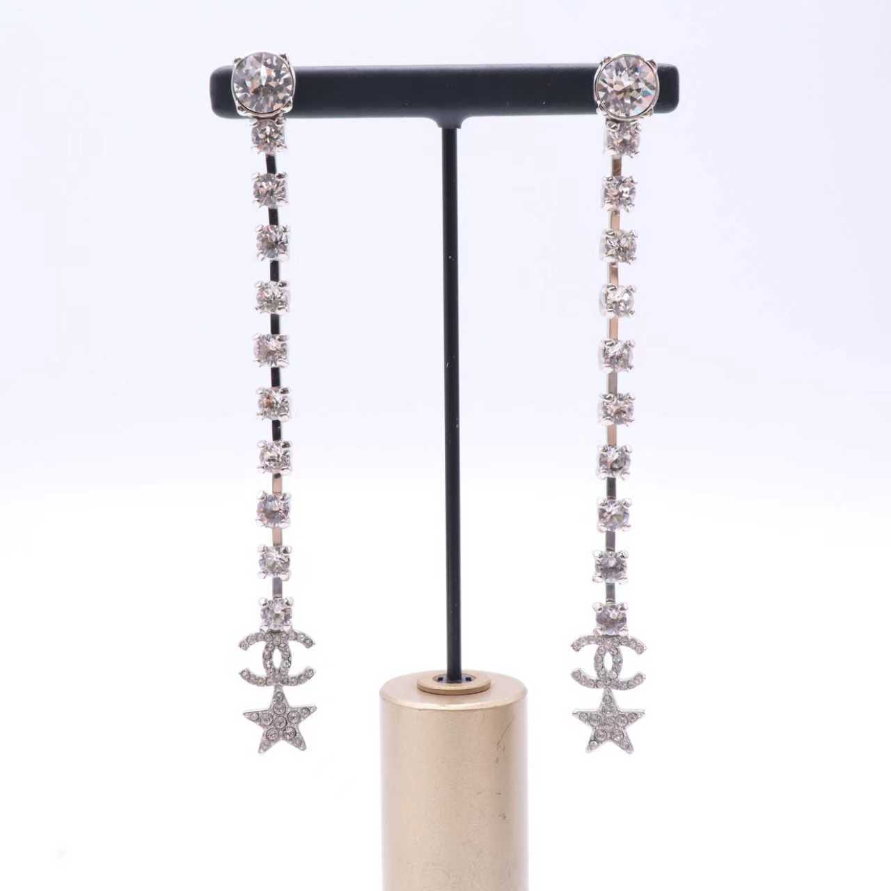 Chanel CC Starfall Drop Earrings Metal twins LDZ973
