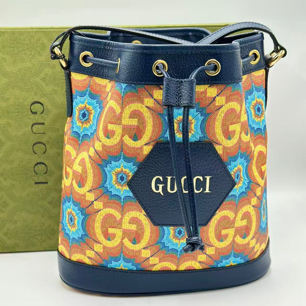 Aria 100th Anniversary Bucket Bag Kaleidoscope Print GG