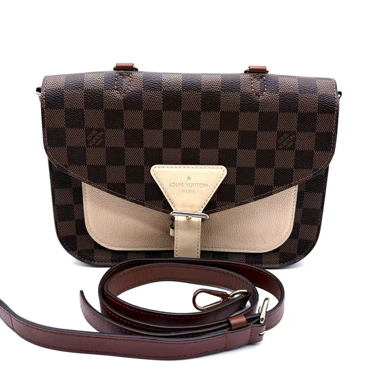 Beaumarchais Handbag Damier with Leather LDM-1687