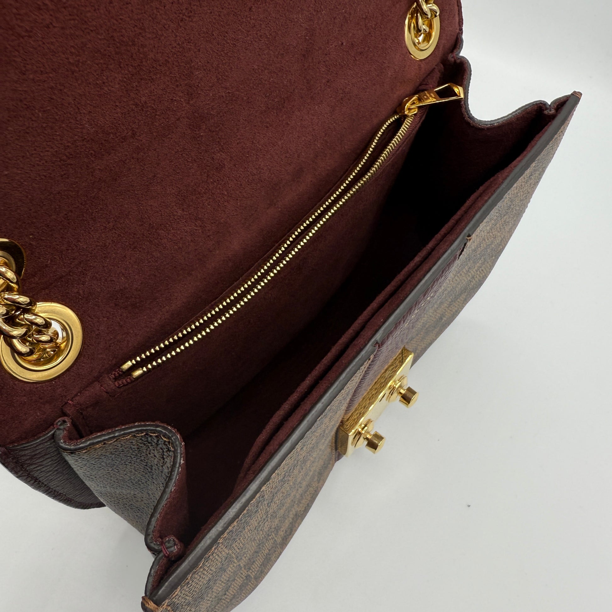 Wight Handbag Damier with Leather
