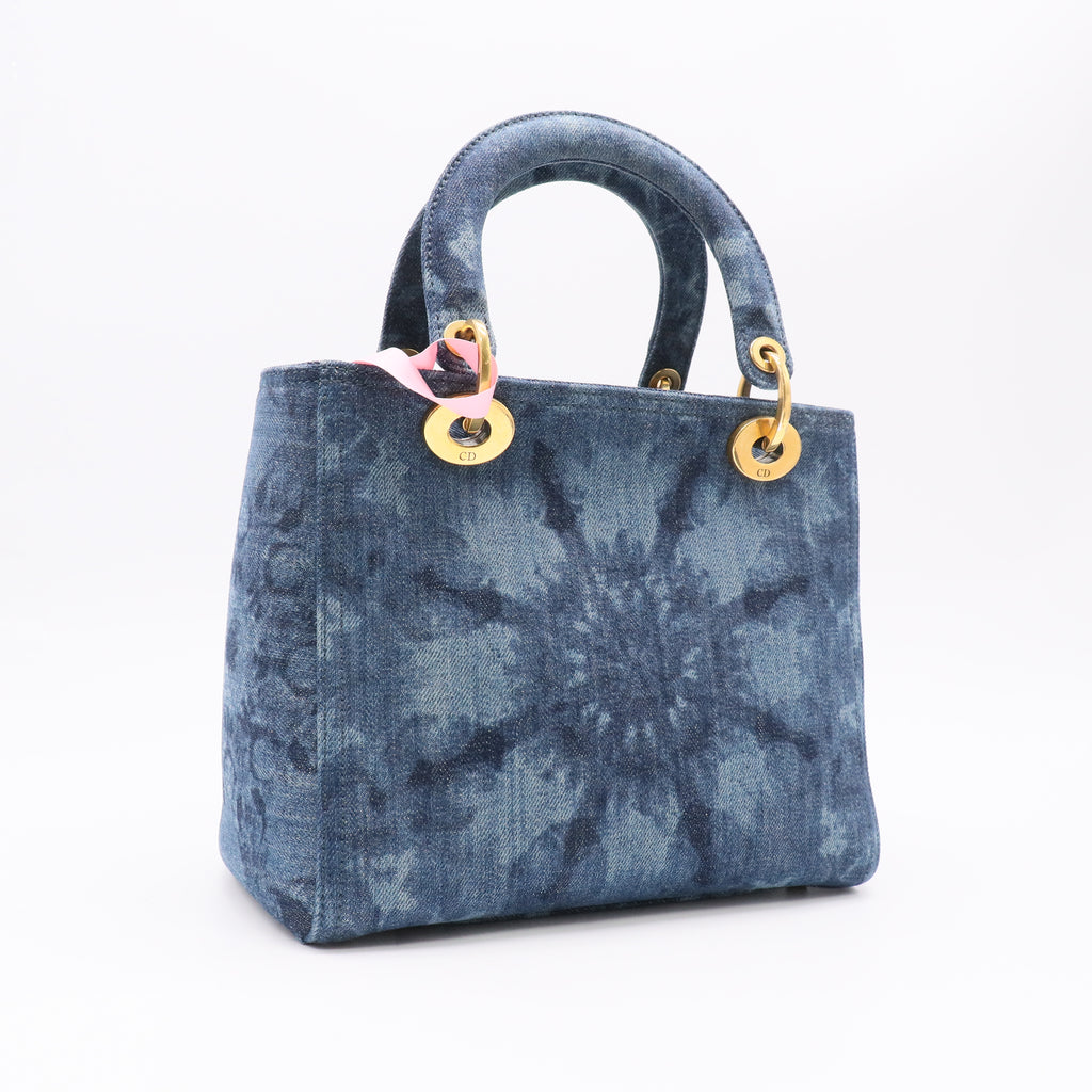 Lady Dior Bag KaleiDiorscopic Denim Medium Twins LDJ5216