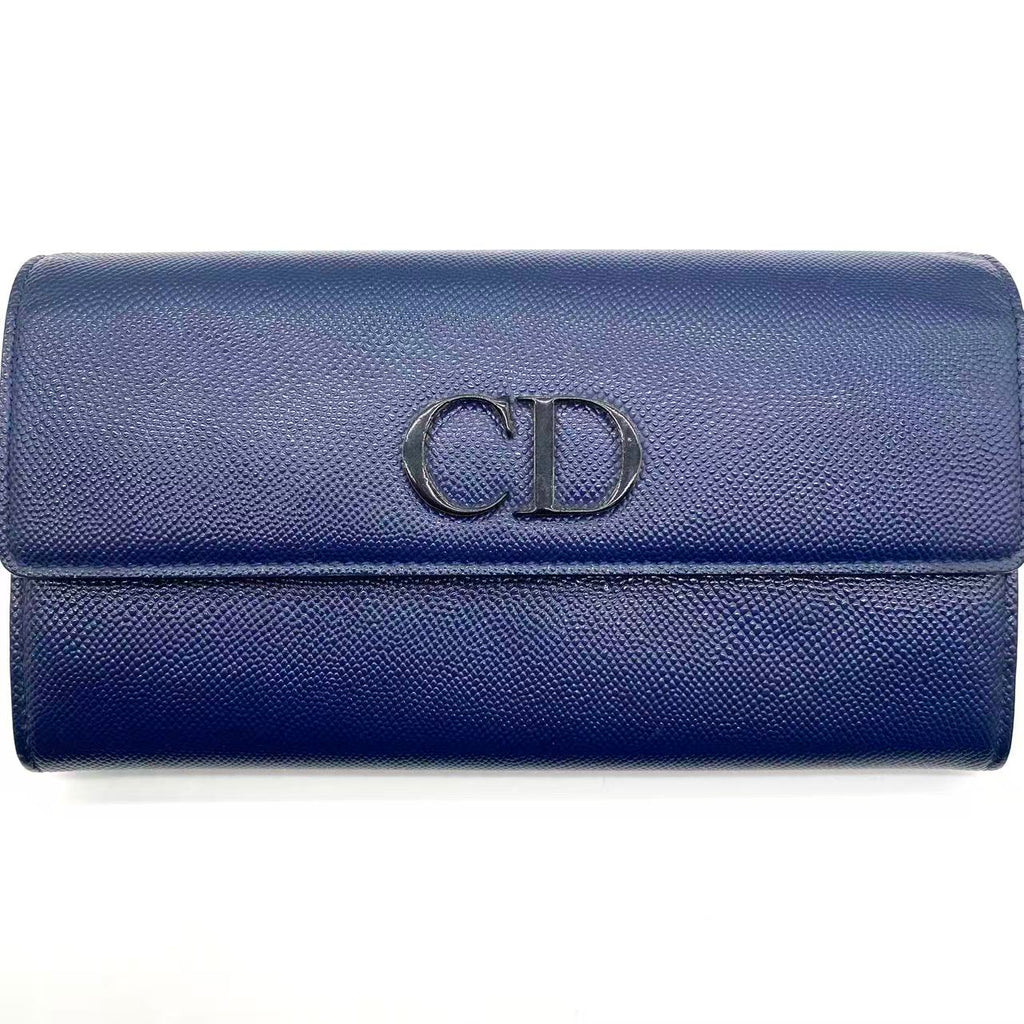 Dior Blue Patent Leather Mania Rendez-Vous Wallet