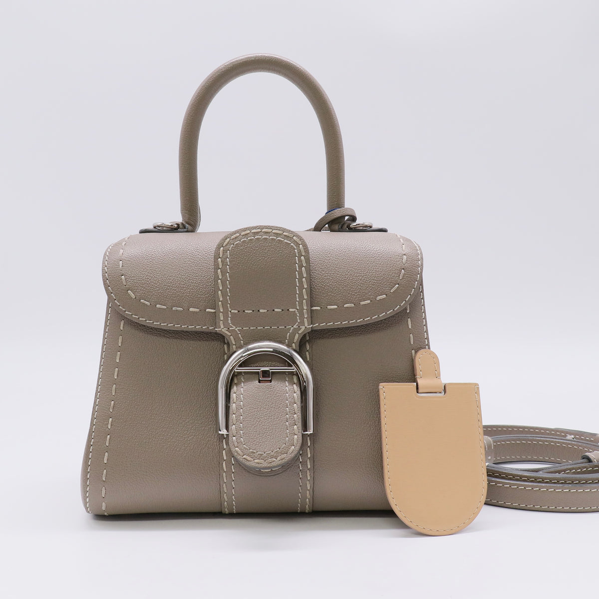 Delvaux Grained Rodeo Calfskin Surpique Mini Brillant Satchel twins LDJ6577