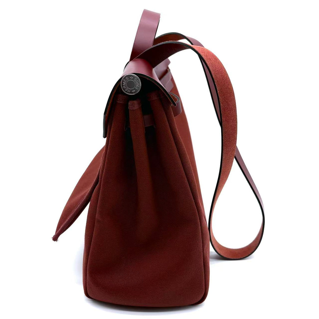 Burgundy Canvas Herbag PM Handbag