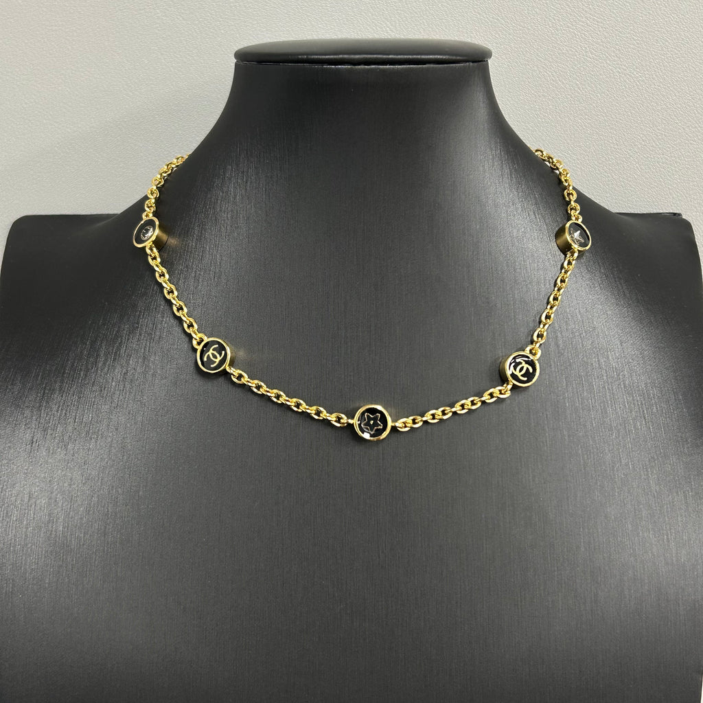 Chanel Necklace CC Mark Gold Twins LDJ3797