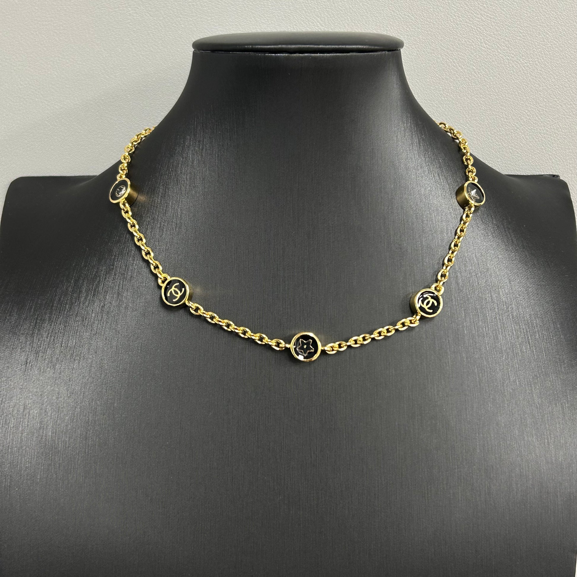Chanel Necklace CC Mark Gold Twins LDJ3797