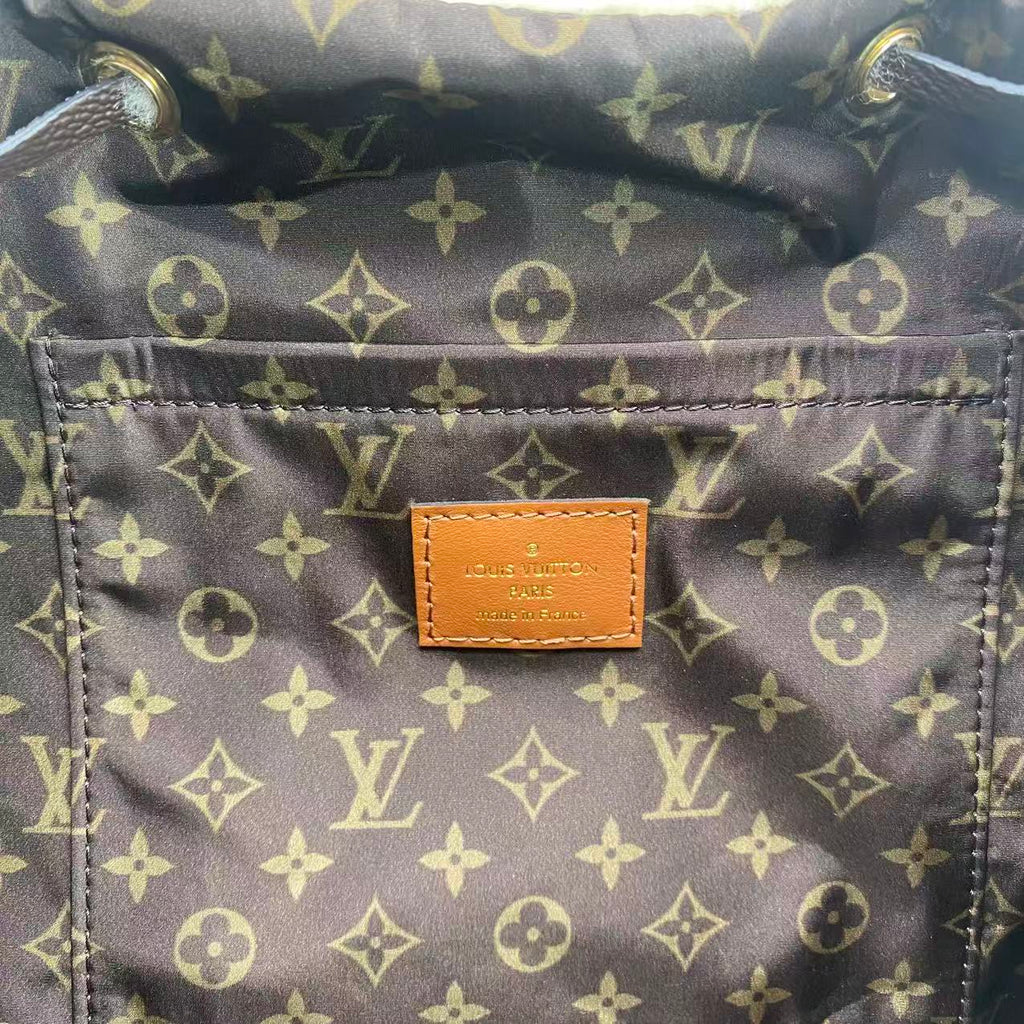 Monogram Shearling Ski Backpack Cream