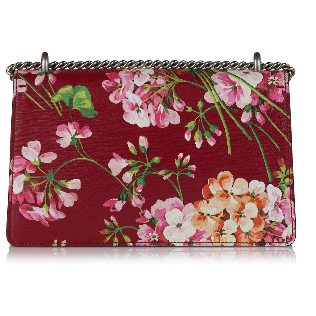 Dionysus Bag Blooms Print Leather Small Twins