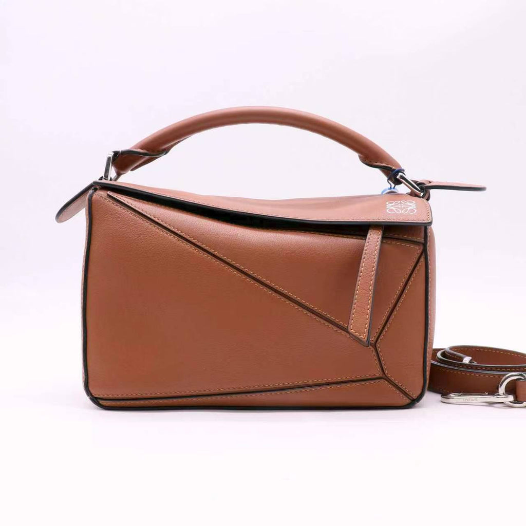 LOEWE Puzzle Edge small textured-leather shoulder bag twins LDJ5429