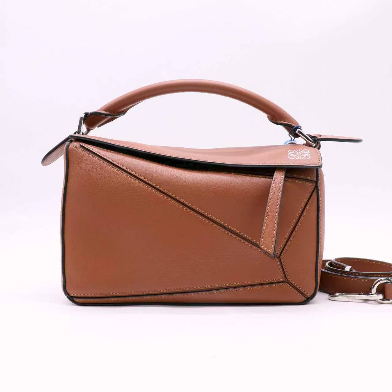 LOEWE Puzzle Edge small textured-leather shoulder bag twins LDJ5429