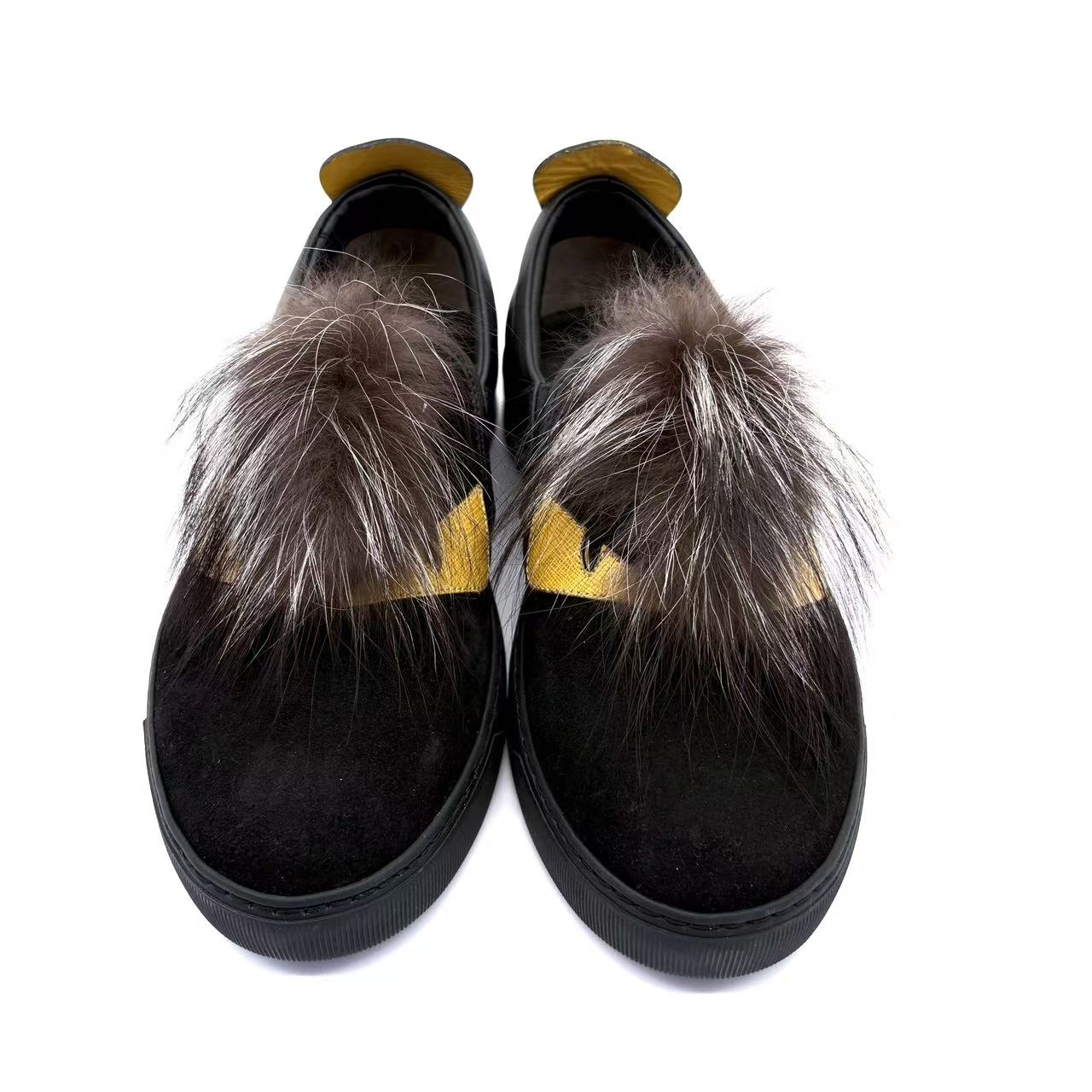 Monster Bug Eyes Black Yellow Eyes Sneakers Slip-On