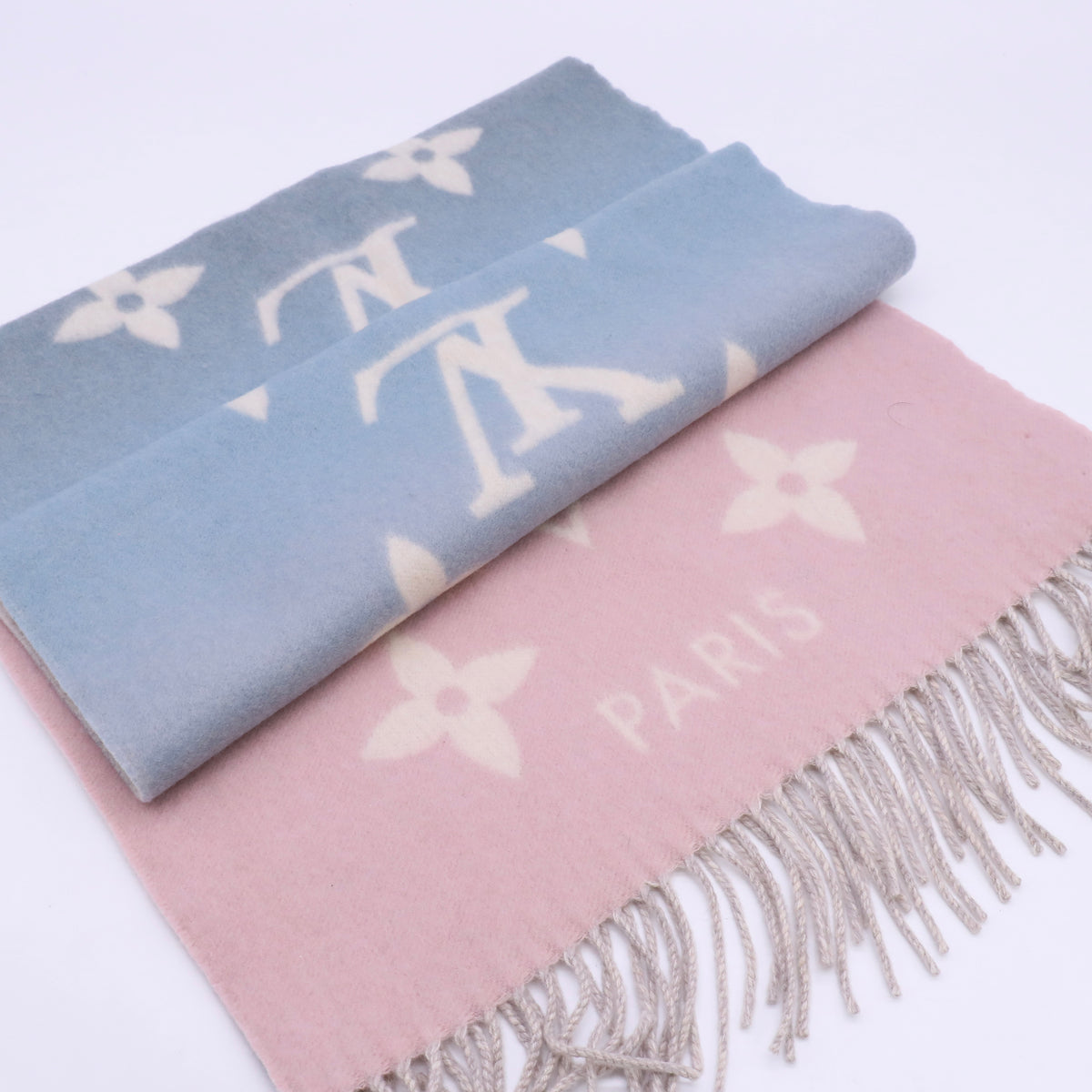 Louis Vuitton Cashmere Monogram Reykjavik Scarf twins LDZ1506