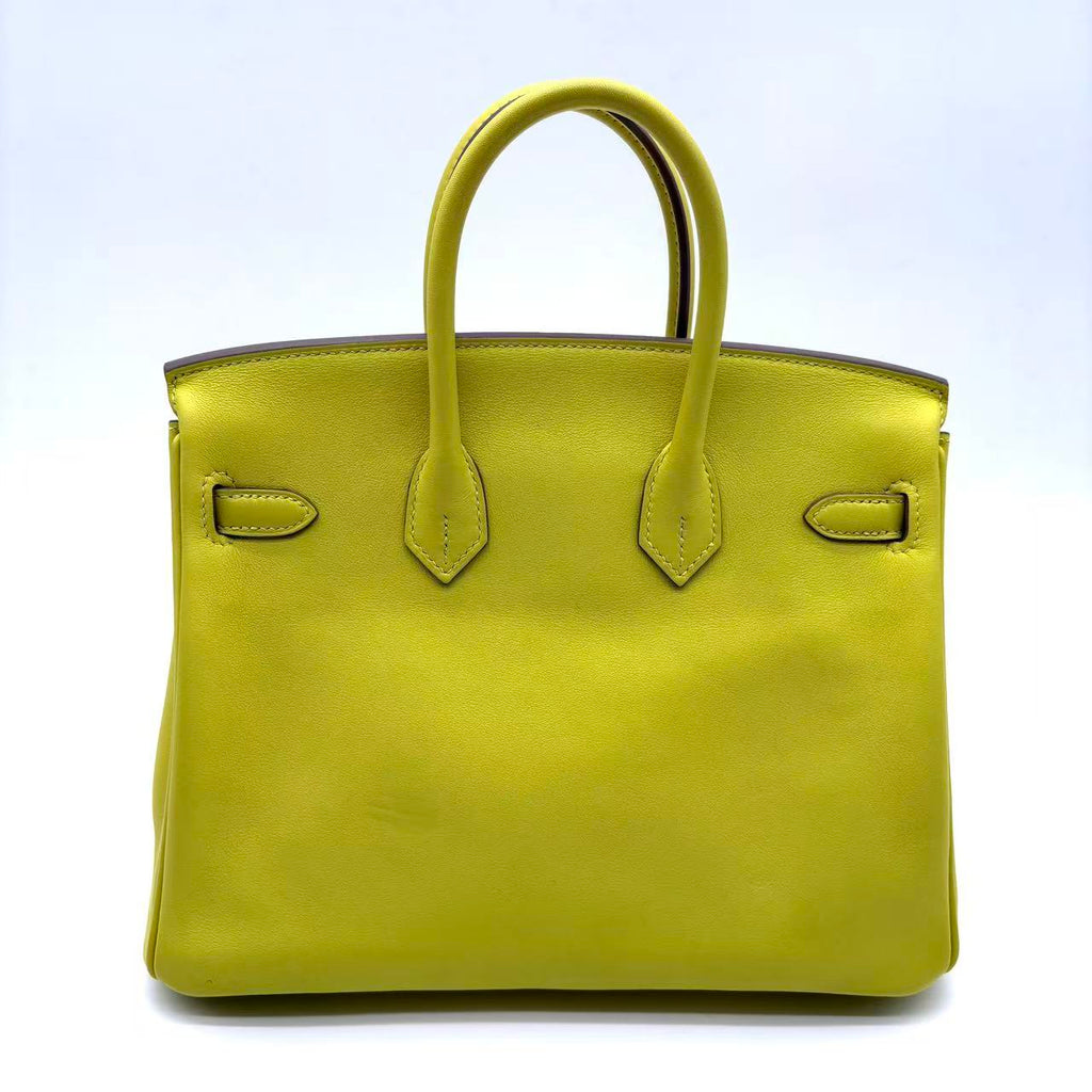 Birkin 25 Handbag Lime with Gold Hardware